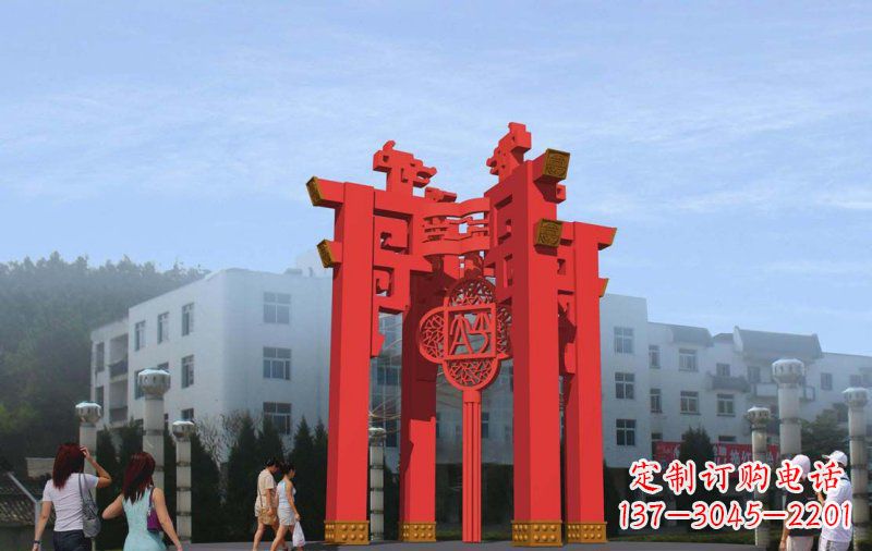 信阳不锈钢灯笼雕塑