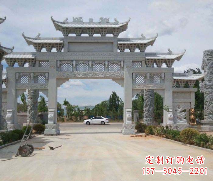 信阳大型村口牌坊石雕