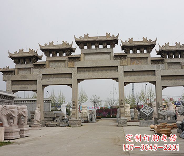 信阳精美牌坊石雕定制