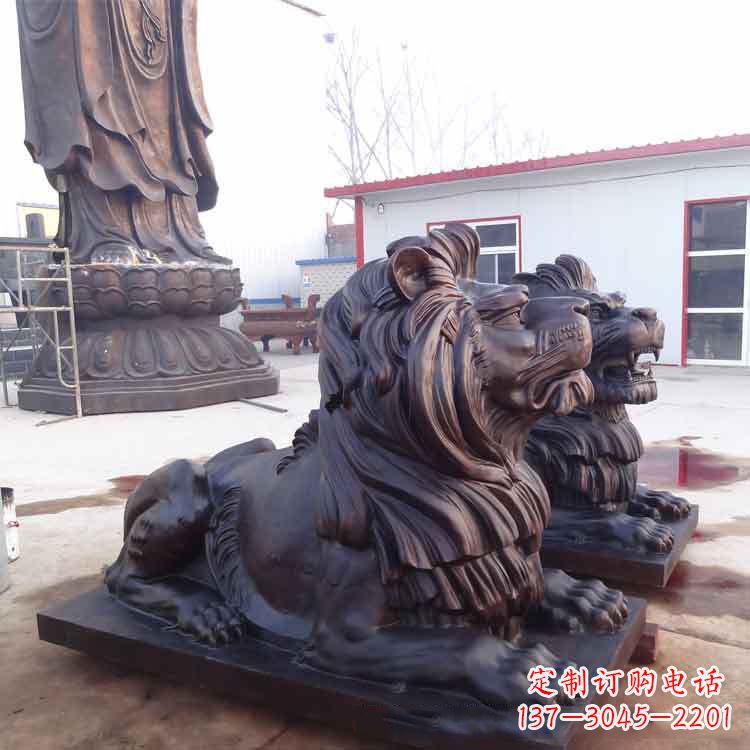 信阳大型纯铜汇丰狮子