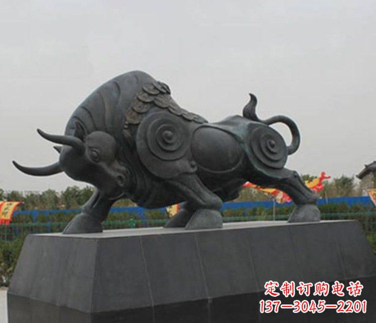 信阳大型动物雕塑铜雕牛摆件