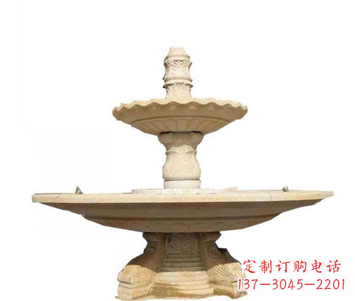 信阳 多层喷泉石雕装置