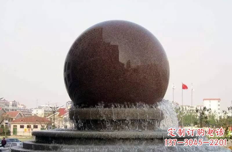 信阳大型风水球喷泉石雕