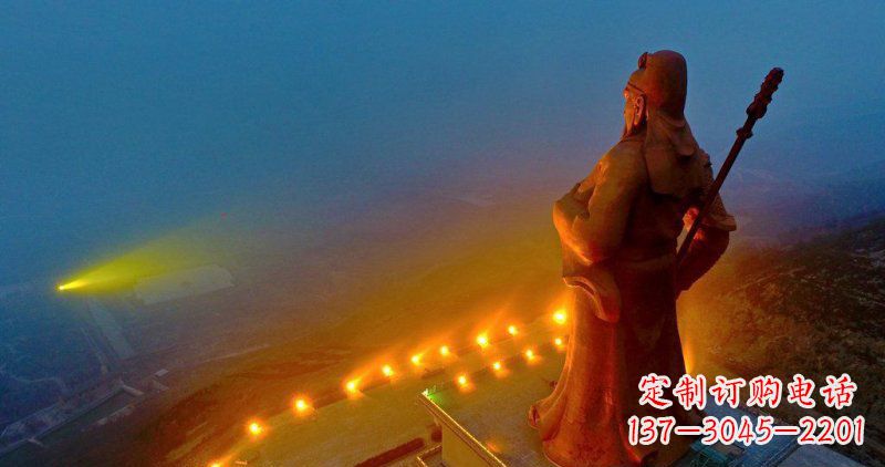 信阳精美关公雕塑 林景观玻璃钢雕塑