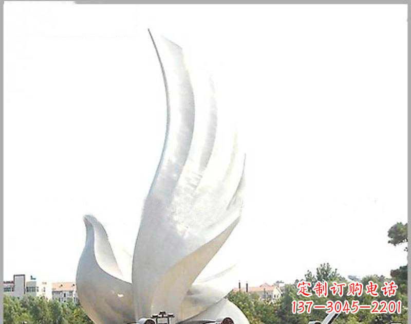 信阳大型不锈钢雕塑和平鸽护航