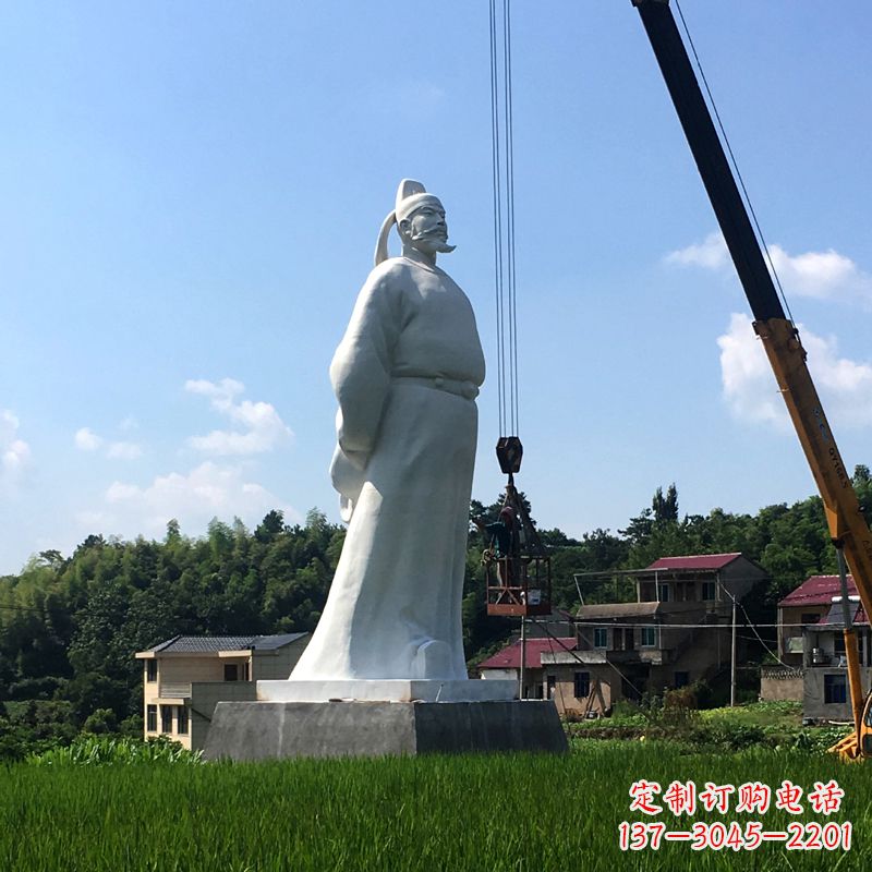 信阳经典汉白玉诗仙李白石雕像