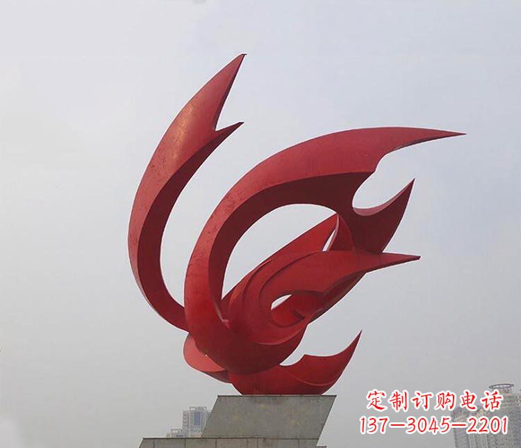 信阳大型不锈钢凤凰雕塑