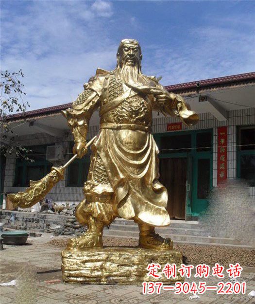 信阳精美大型立式关公铜雕