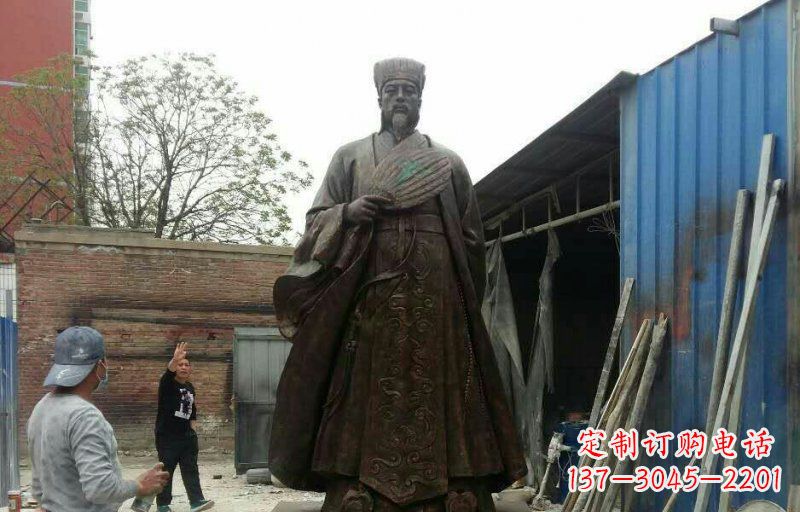 信阳典雅大型立式诸葛亮铜雕