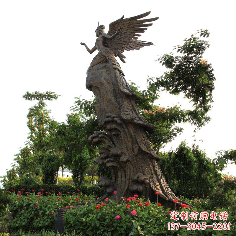 信阳中领雕塑-神话传说中的精卫海景观雕塑