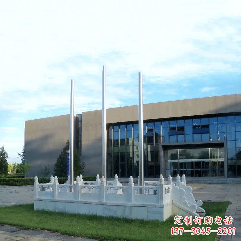 信阳精美石雕升旗台雕塑