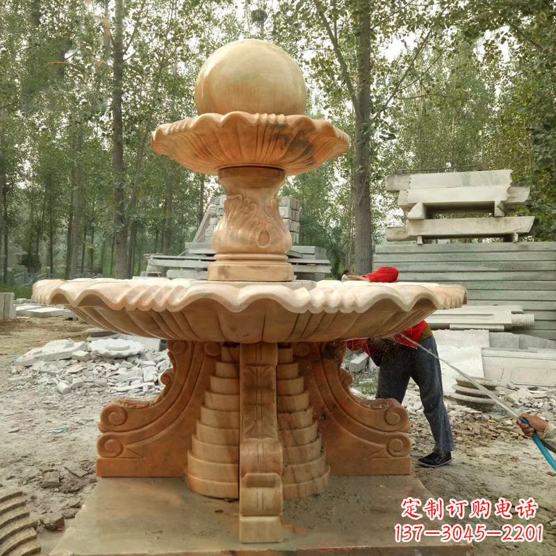 信阳巨型石喷泉雕塑