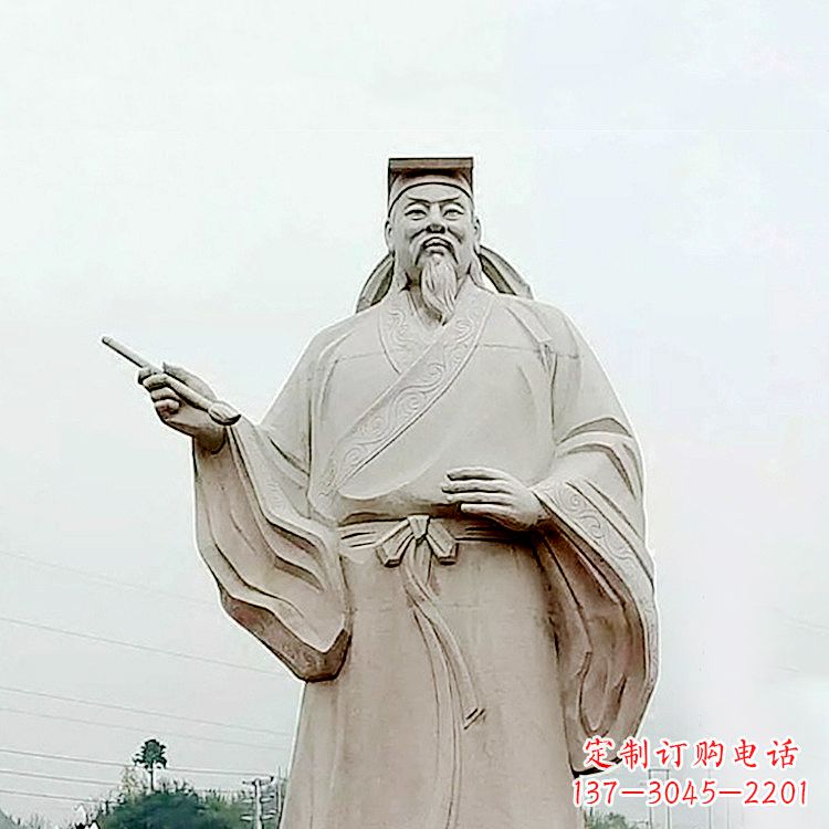 信阳精美石雕王羲之景观雕塑