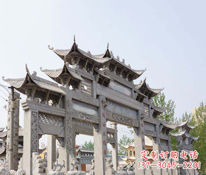 信阳特大型五门石雕牌楼