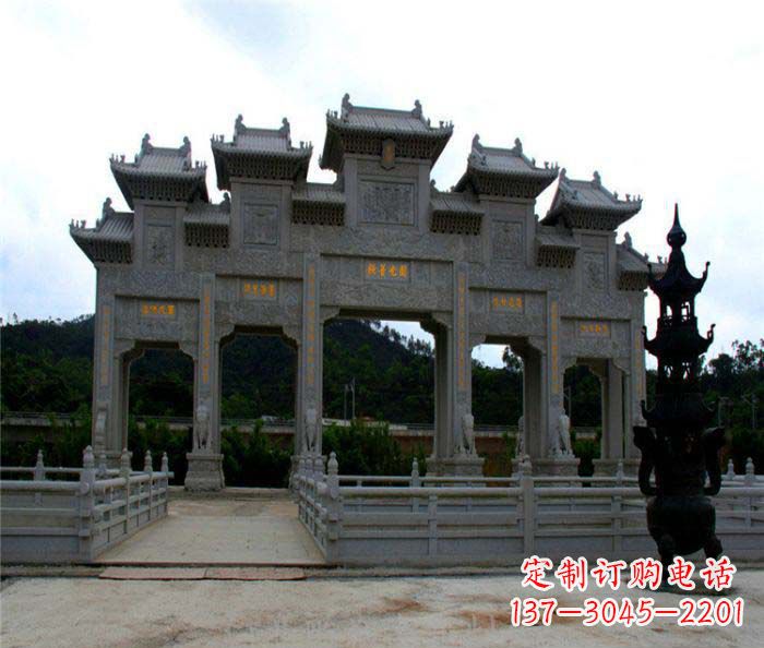信阳精美石雕牌坊雕塑