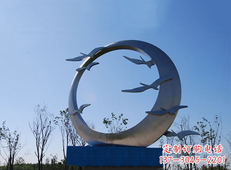 信阳大雁不锈钢景观雕塑