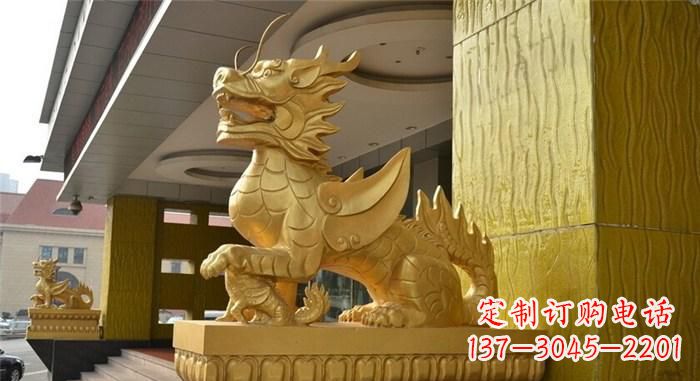 信阳精美麒麟铜雕,展现神秘之美