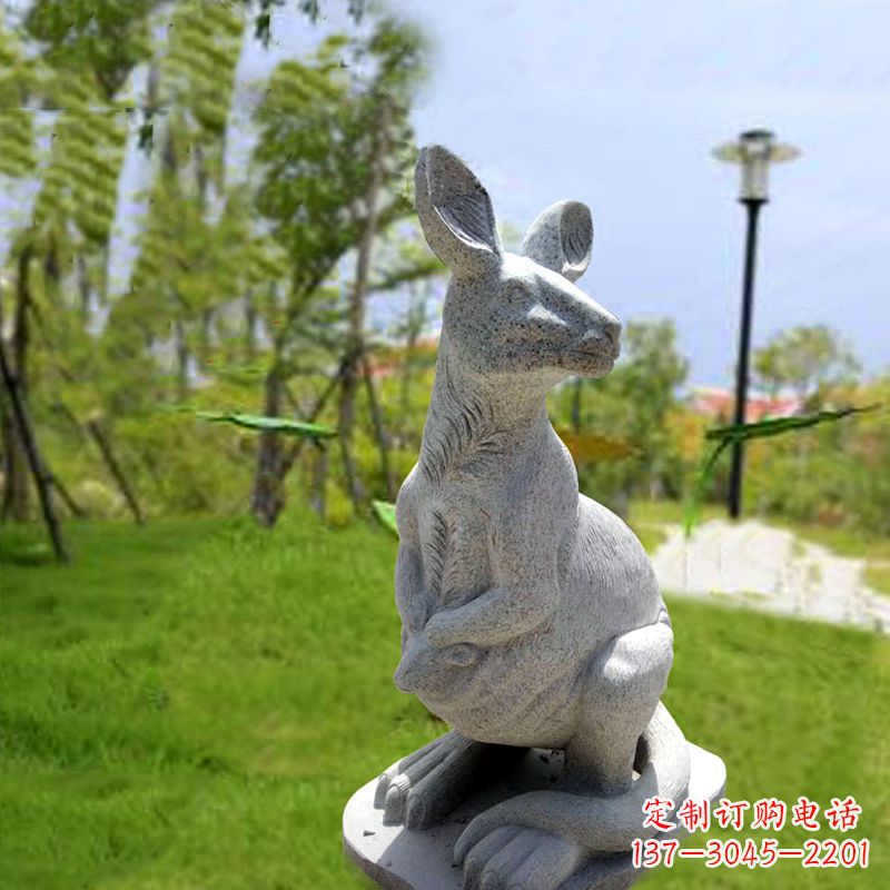 信阳袋鼠园林石雕摆件