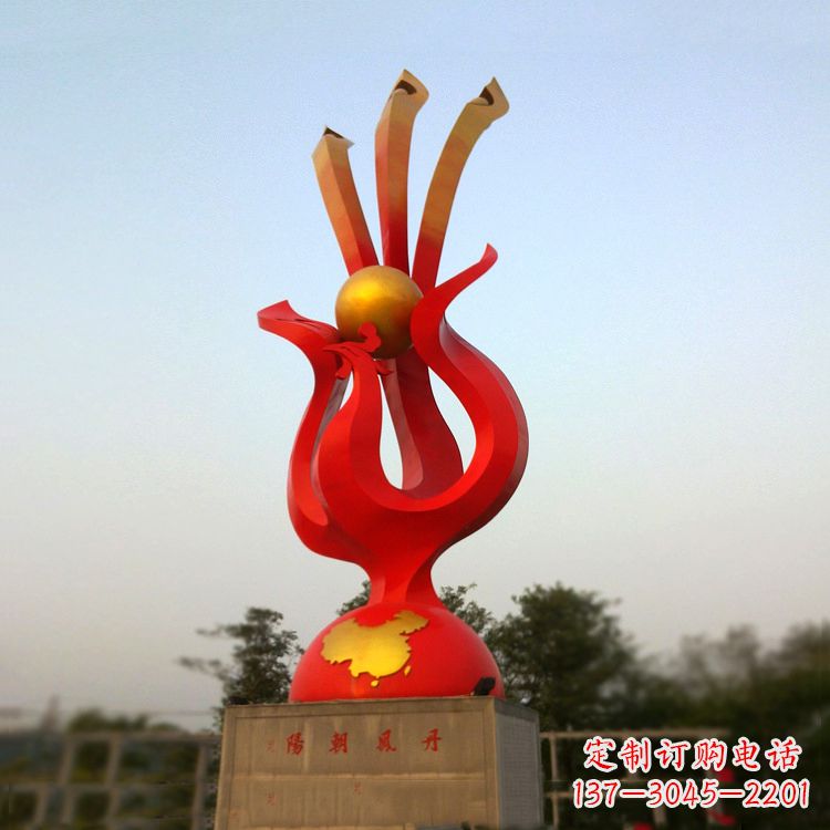 信阳精美不锈钢凤凰雕塑