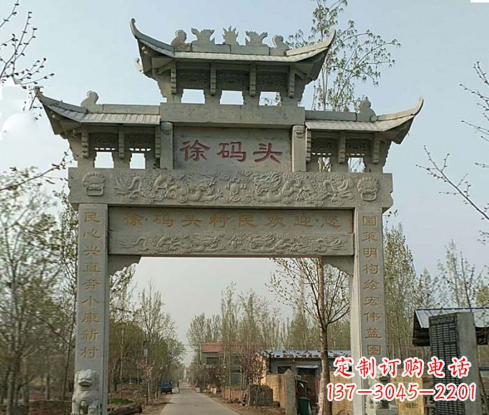 信阳精美纯手工大理石牌坊雕塑