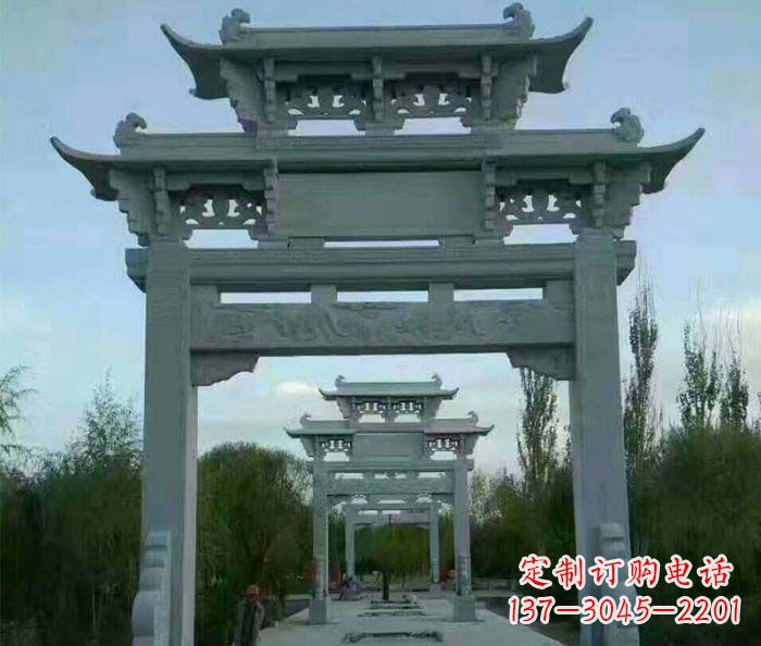 信阳牌坊雕塑精美大理石雕塑艺术