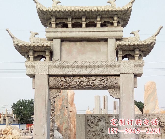 信阳特色大理石牌坊石雕