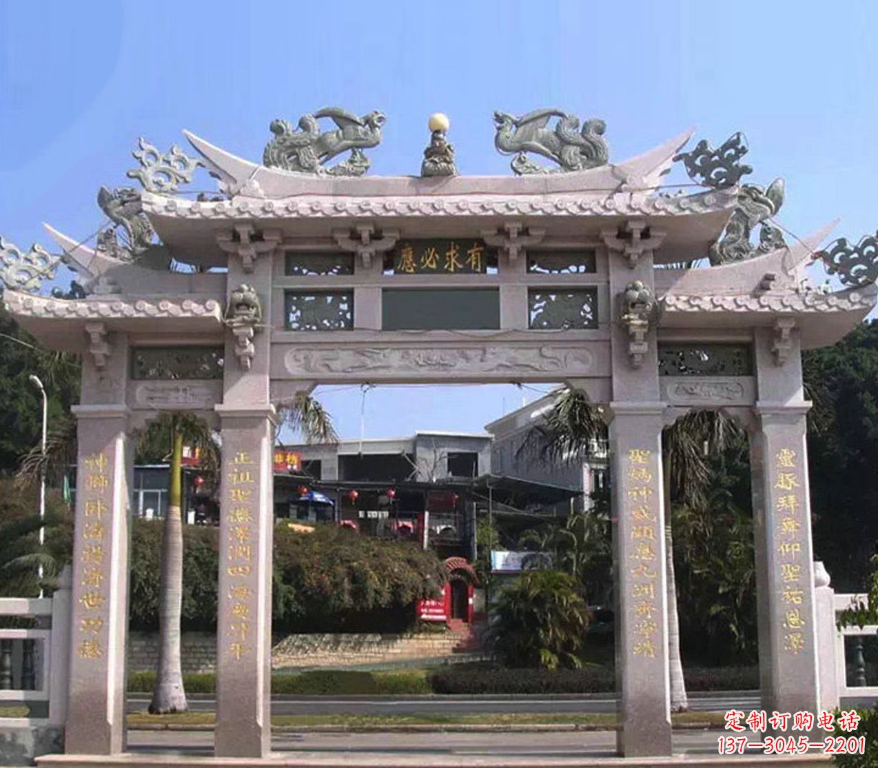 信阳精美石雕牌坊雕塑——传承文化的艺术精品
