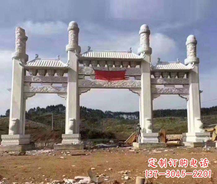 信阳 道路大理石牌坊雕塑