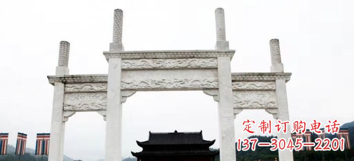 信阳领雕塑-定制道路牌坊雕塑