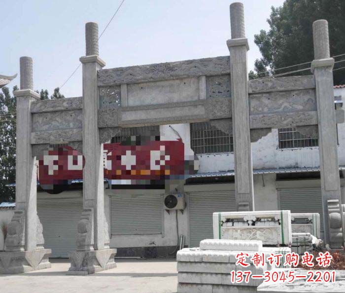 信阳领雕塑 | 专业定制道路大理石牌坊雕塑
