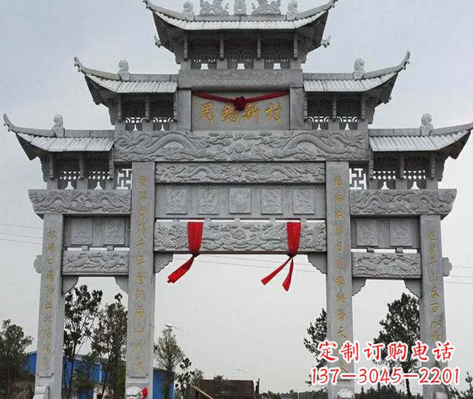 信阳精美石雕牌坊雕塑