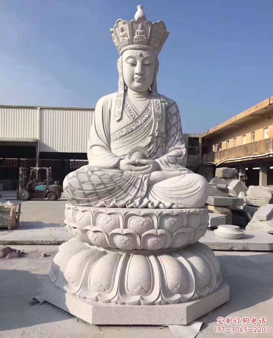 信阳精美雕塑——地藏王石雕佛像摆件