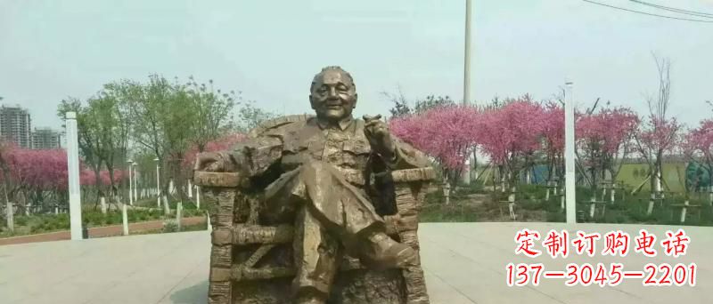 信阳中领雕塑邓小平坐式铜雕