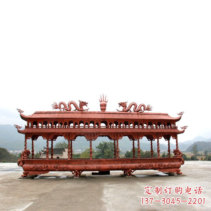 信阳精美铜香炉雕塑