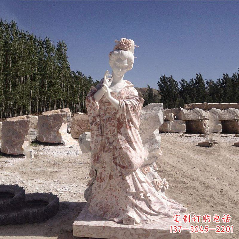 信阳貂蝉石雕塑像-