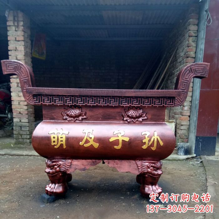 信阳特色铜香炉雕塑