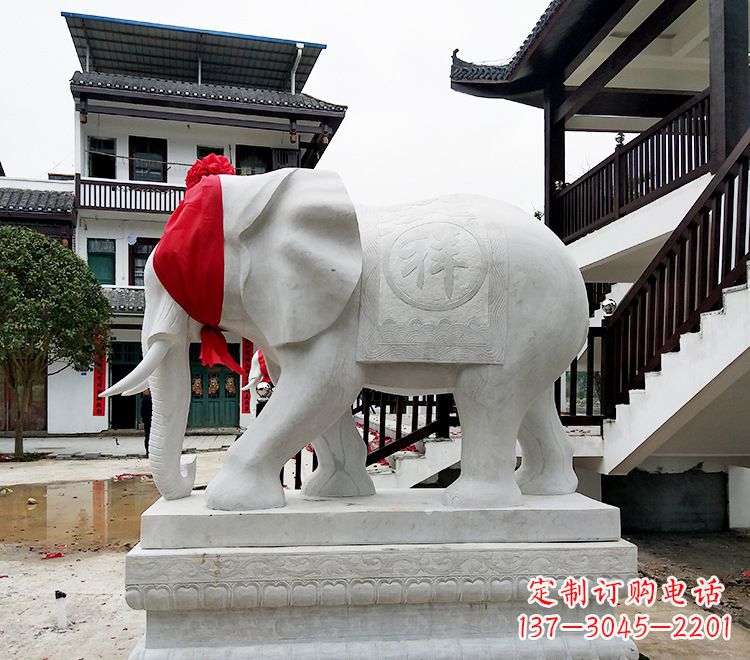 信阳雕石雕大象