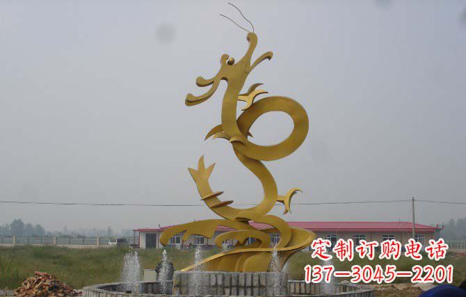 信阳不锈钢龙雕塑,激发热血活力