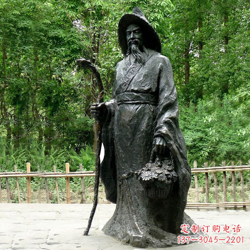 信阳精致历史名人陶渊明雕像