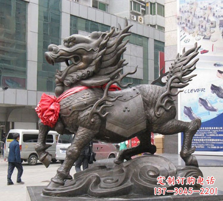 信阳动物麒麟铜雕塑222