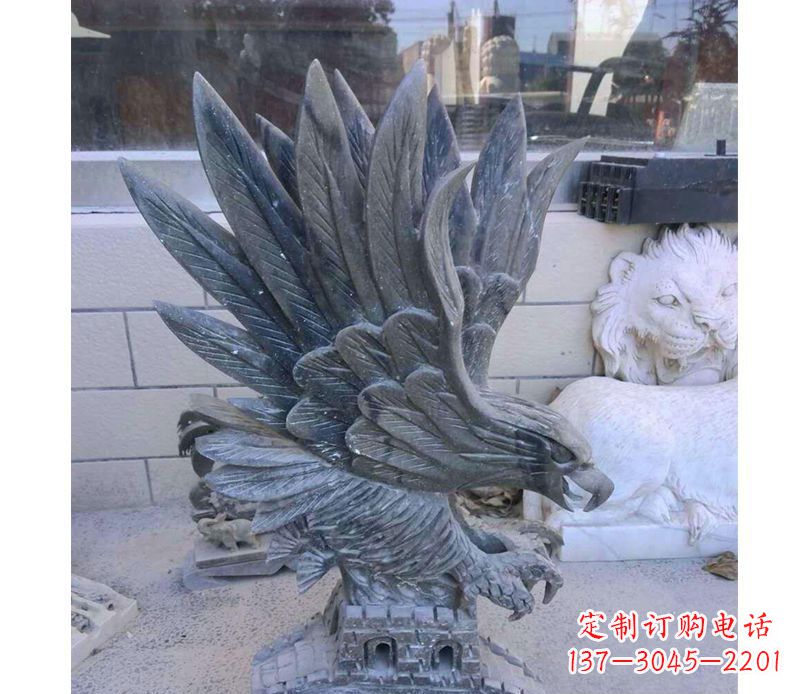 信阳精致雄鹰石雕,令您的空间瞩目耀眼