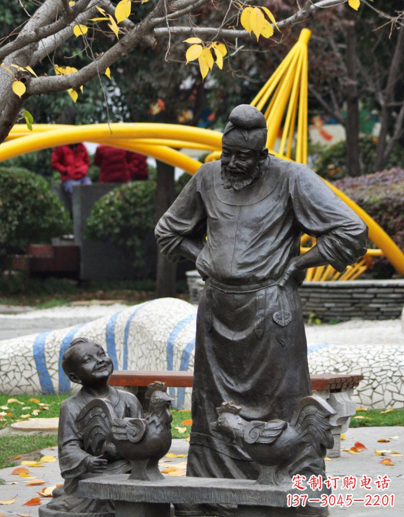 信阳古典风鸡雕塑