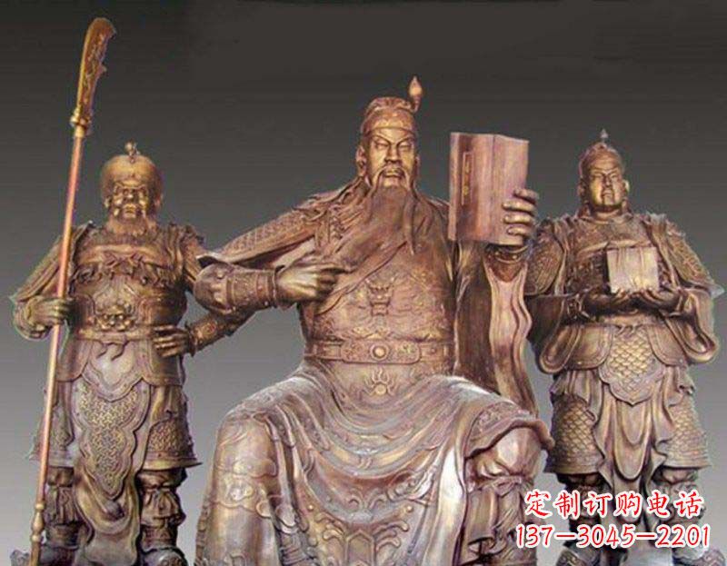 信阳中领雕塑艺术以关公武财神铜雕塑荣耀家中