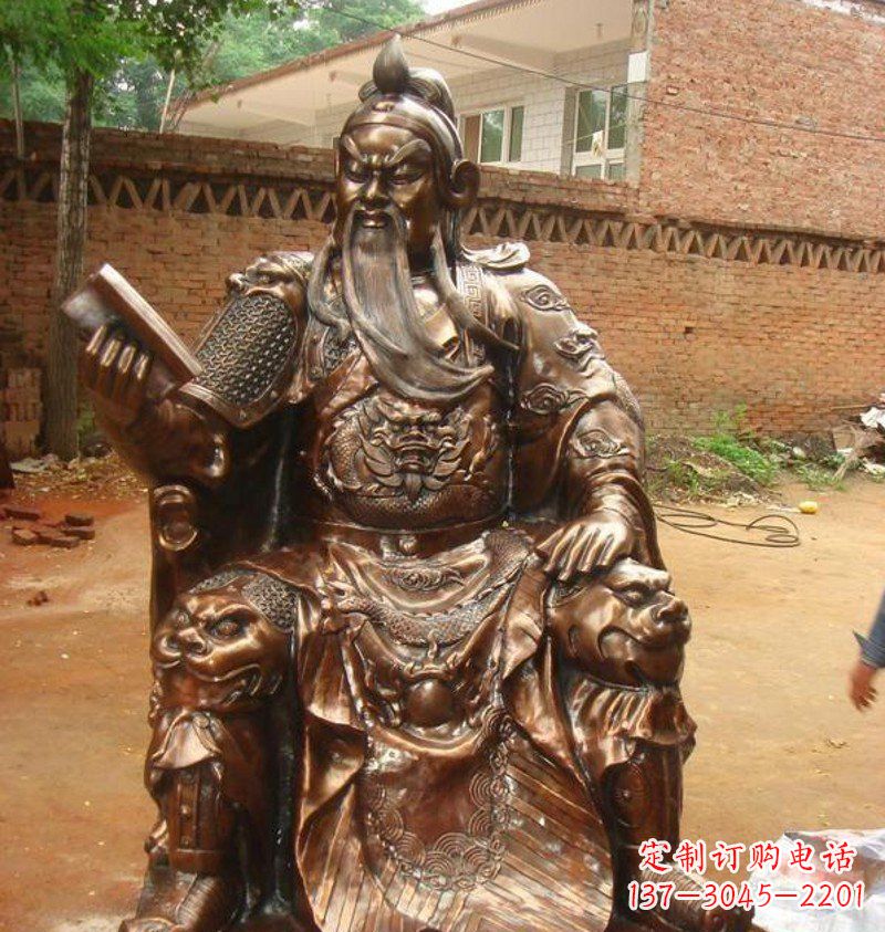 信阳传承古典文化,唯美古典雕塑-关公铜雕