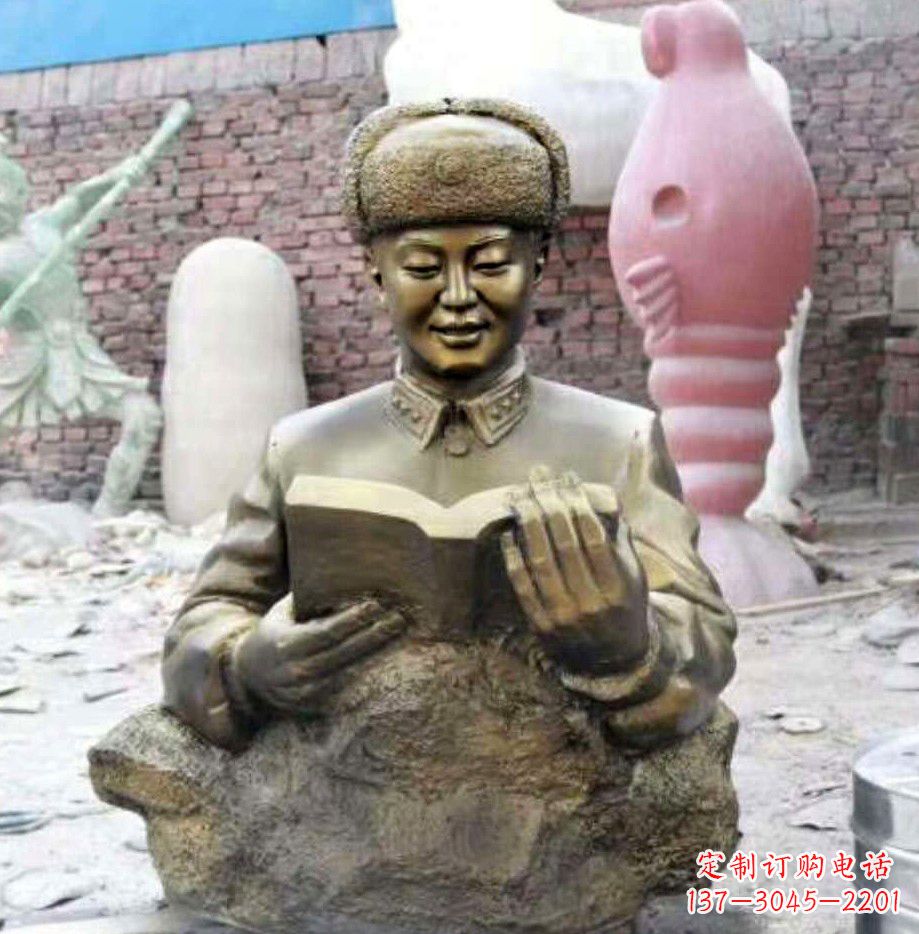 信阳中领雕塑精美雷锋铜雕塑