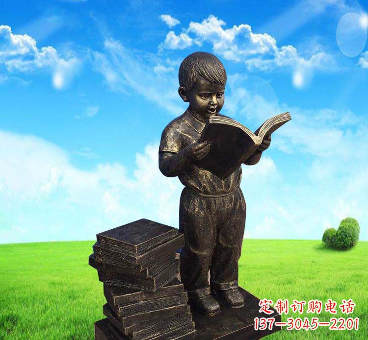 信阳记忆中的男孩——铜雕塑