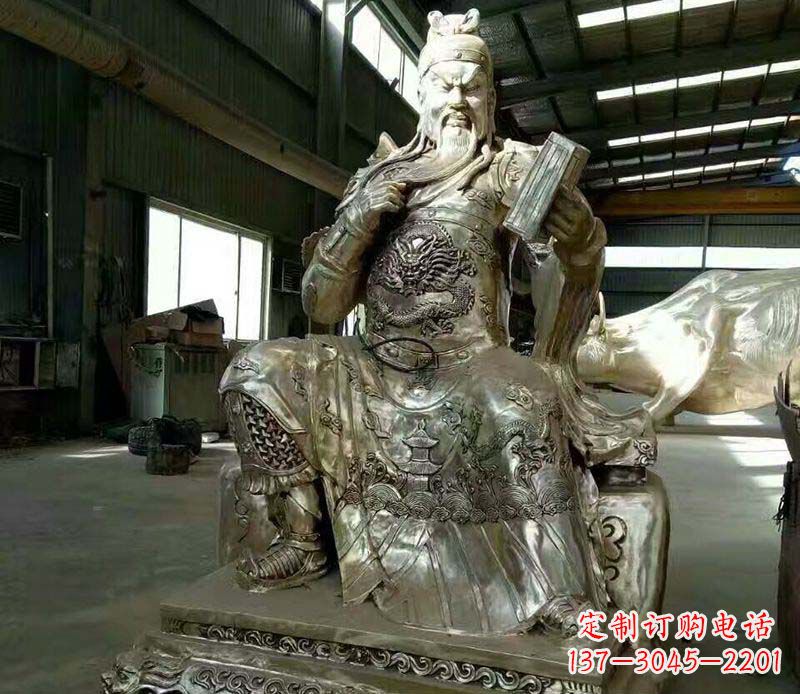 信阳读书关公铜雕