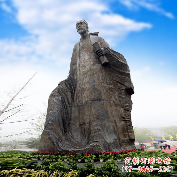 信阳中领雕塑-大型景区景点历史名人杜甫雕像