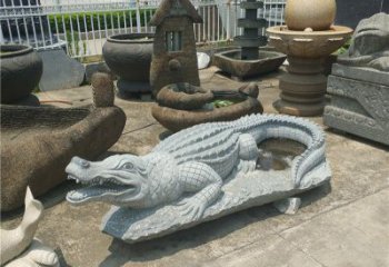 信阳动物雕塑大理石鳄鱼