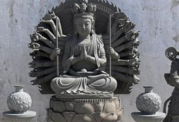 信阳宗教庙宇千手观音大理石雕塑